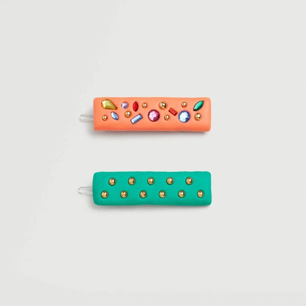 MANGO Hair Clips in Multi